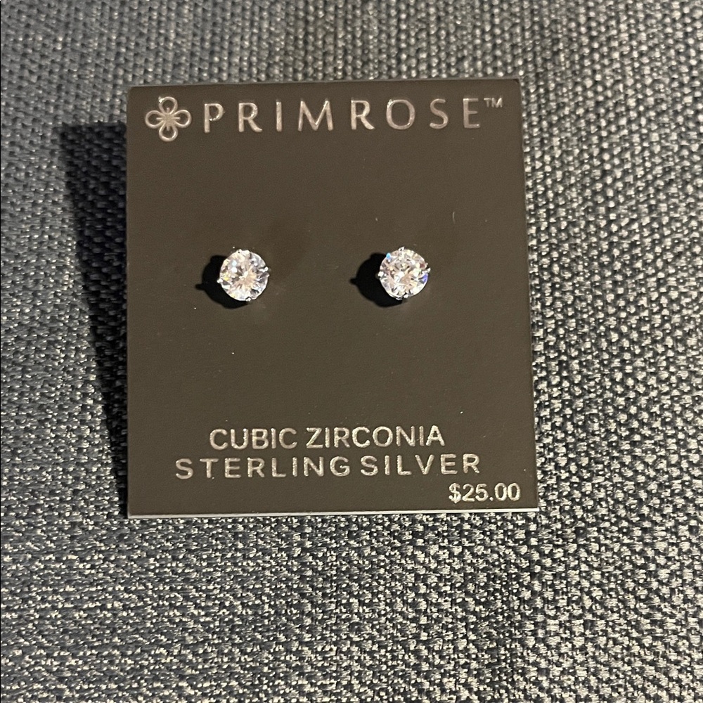 Primrose Sterling Silver Cubic Zirconia Earrings